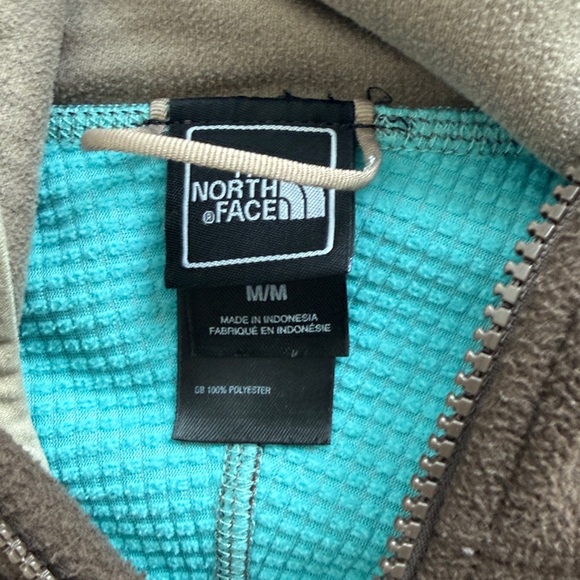 The North Face Brown and Teal Fleece Jacket - Picture 2 of 5